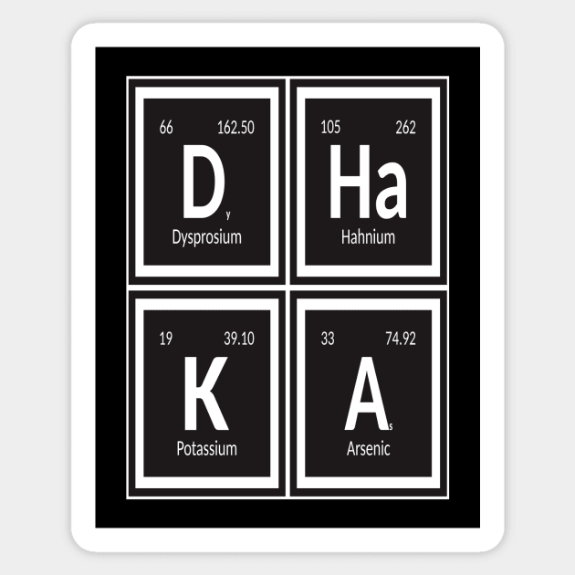 Dhaka City of Elements Sticker by Maozva-DSGN